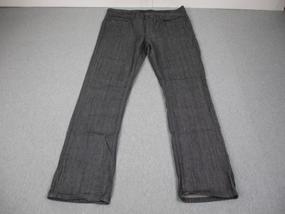 Marc Anthony Jeans Mens 32x30 Gray Slim Straight Charcoal Wash Denim Pants