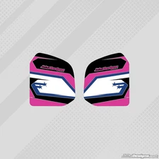 STARS CUSTOM PINK TANK STICKERS TO MATCH OUR FULL KART STICKER KIT - JakeDesigns