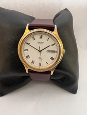 Seiko Orologio Slim Vintage Da Uomo Con Cinturino In Pelle Giorno&Data 5Y23-7030