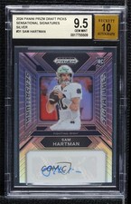 2024 Panini Prizm Draft Picks Silver Sam Hartman BGS 9.5 GEM MINT Auto 3hd