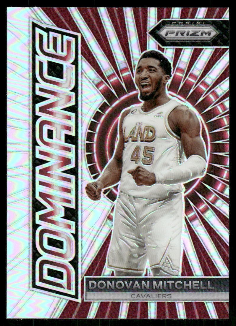 2023-24 Panini Prizm #5 Donovan Mitchell Dominance Prizms Silver