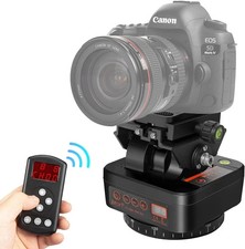 Pan Tilt Camera Mount, Motorized Tripod Head with Remote Control and Mobile Phon