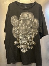 Vintage Dipset Diplomats T-Shirt Harlem New York Rap Tee Black Camron Jim Jones