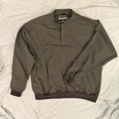Zero Restriction Outerwear Pullover Windbreaker Jacket Men s XL Golf Brown Khaki