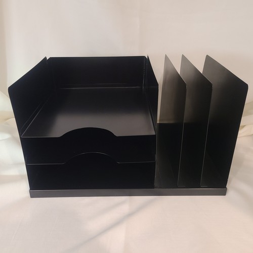 Steelmaster horizontal vertical desk organizer tray slot file sorter LIT-NING