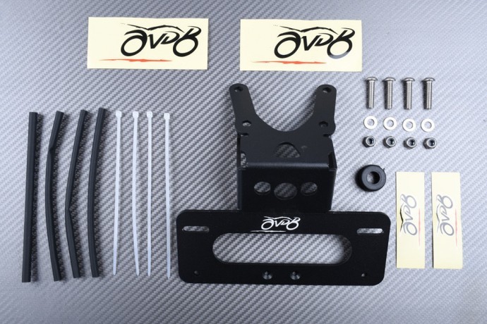Support de plaque Versys X 300 inclinable avec passage de câbles intégré