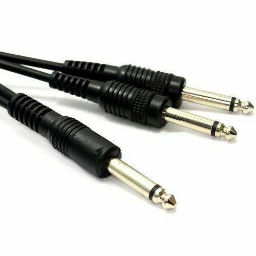 1,2 m 2 x 6,35 mm Klinkenstecker auf 6,35 mm Klinkenstecker Kabel Mono Gitarre Splitter Kabel - Bild 5 von 12