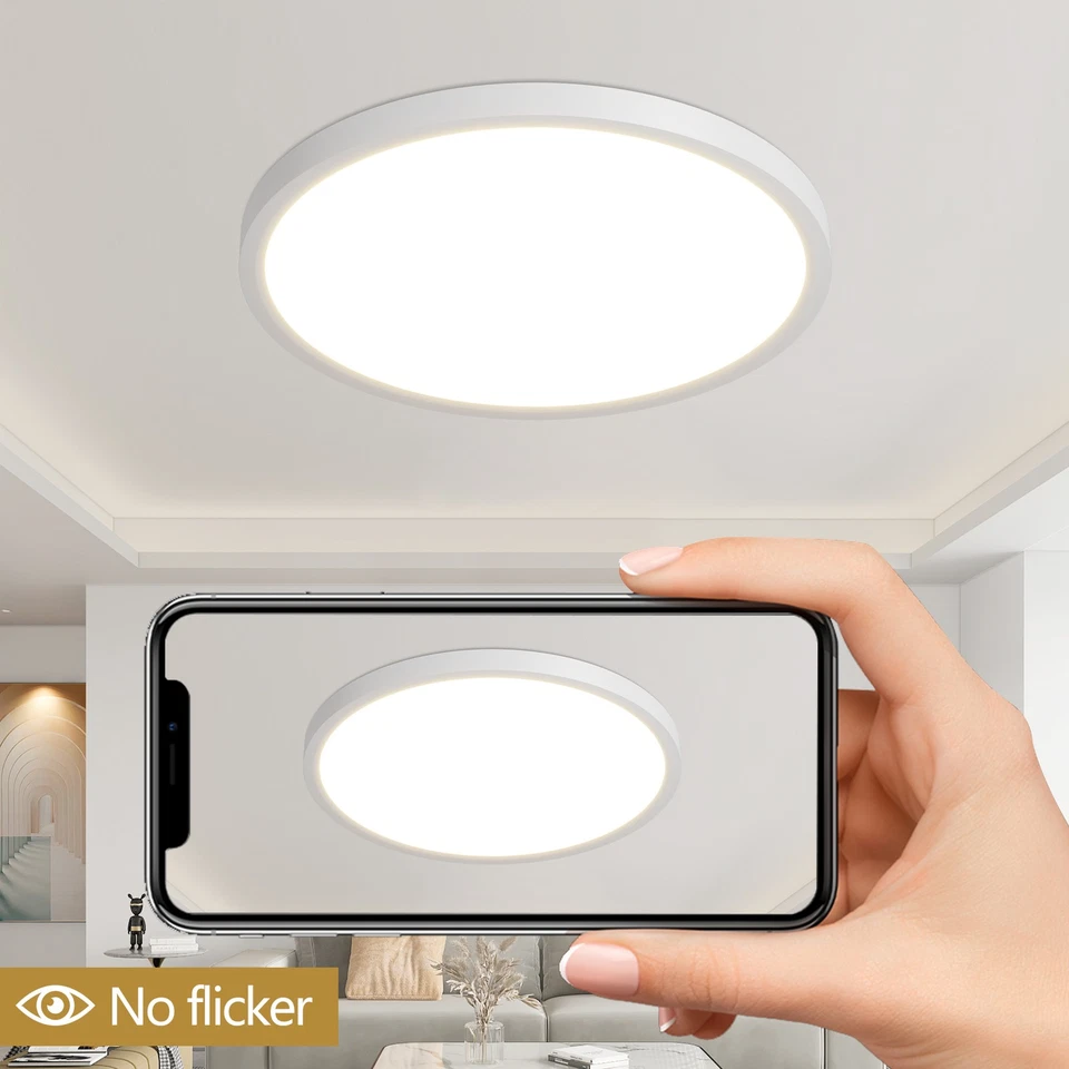 6 Pack 12 Inch 5CCT LED Ceiling Light Flush Mount Dimmable Fixture White 2880LM - Image 4 of 4