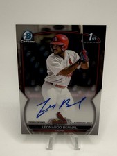 2023 Bowman Chrome Leonardo Bernal Auto 1st Prospect #CPA-LB Cardinals