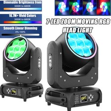 500W 7LED Zoom Moving Head Stage Light RGBW DMX Beam Wash Lighting DJ Disco Bar