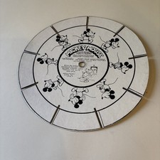 Vintage Mickey Mouse Phenakistoscope Animation Disc – Early Motion Toy 7 3/4"