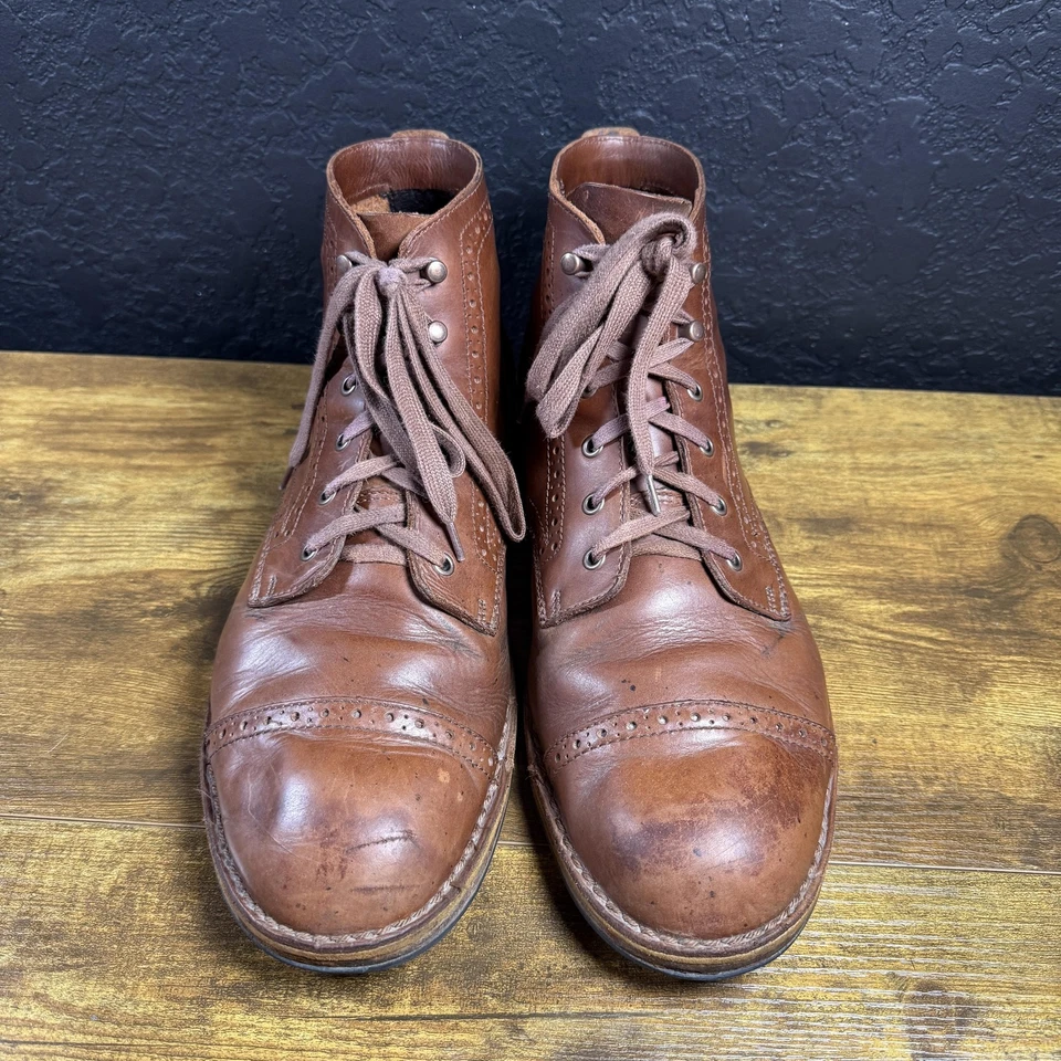 Danner Jack Brogue Brown Leather Cap Toe Mens US 14 Lace Up Ankle Dress - Image 3 of 4