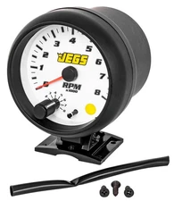 JEGS 41308 3-3/4 in. Pedestal Mount Tachometer, 0-8,000 RPM-White Face