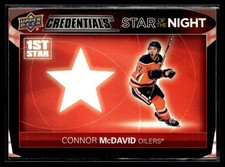 2021-22 Upper Deck Credentials Stars of the Night - First Star Connor McDavid