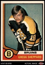 1974 Topps #184 Gregg Sheppard Bruins 6 - EX/MT