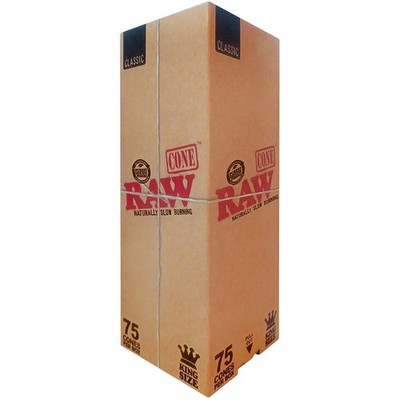 RAW Classic King Size Backrolled Cones - 75 Count