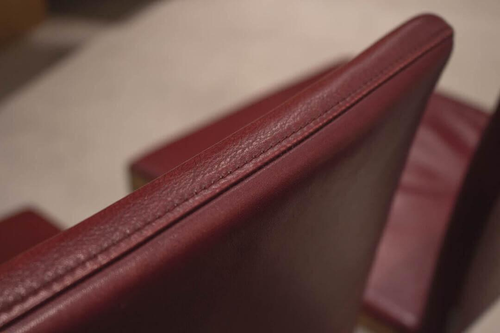 Walter Knoll 4er-Set Stuhl Andoo Bezug Leder Dunkelrot Gestell Nussbaum - Bild 5 von 5