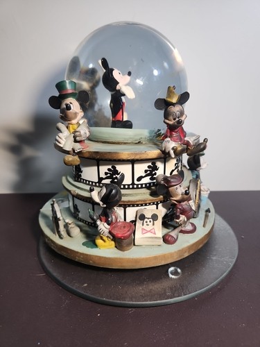 Disney Snowglobe MICKEY MOUSE FILM Star Clubhouse Music Box Working.Broken Parts - Picture 9 of 11