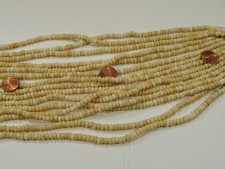 15 Strands 15" 3mm x 6mm India Handmade Water Buffalo Bone Beads DNG-16   