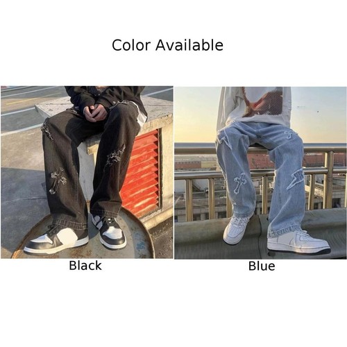 Herren Street Style Straight Leg Jeans mit bequemer Passform und Design - Bild 3 von 42