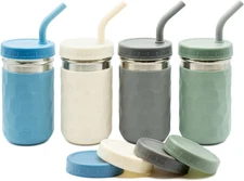 2-In-1 Drinking Cups for Kids, Durable Stainless Steel Tumbler for Smoothies, Si