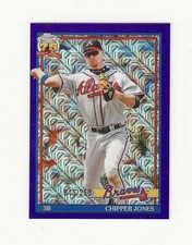 2026 TOPPS SERIES 1 CHIPPER JONES CHROME 75TH PURPLE MOJO REFRACTOR SP 45/250