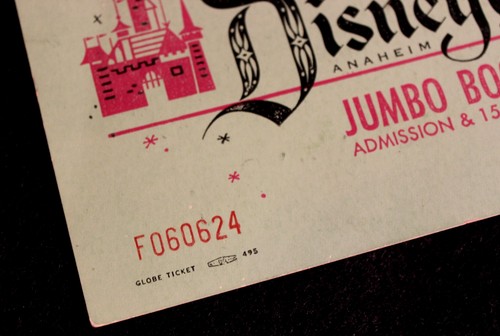 Disneyland JUMBO TICKET BOOK Cover 1957 Vintage Anaheim Walt Disney History - Picture 4 of 5