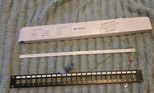 24-Port Keystone Jack Blank Patch Panel Plate Cat5e Cat6 RJ45 19" Rack Mount 1U
