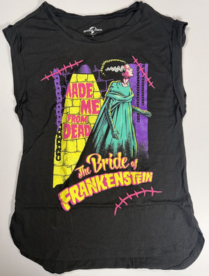 Bride Of Frankenstein Made Me Dead Graphic Shirt Women s Size S