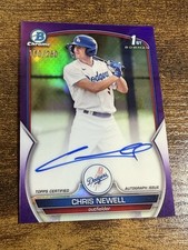 CHRIS NEWELL 2023 Bowman Chrome #CPA-CN 1st Purple Refractor Auto /250