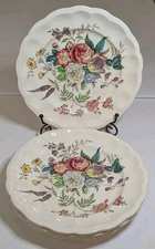 Copeland Spode Gainsborough Salad Plates Set of 4 Floral 7-1/2” Made in England