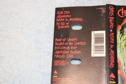 CHRIS POLAND-"RETURN TO METALOPOLIS" CASSETTE, ENIGMA 7 73590-4, 1990, EXCELLENT - Picture 4 of 4