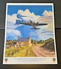 A3 Print B-17 Bomber of 384th After Take Off Signed By Two WW2 Veterans