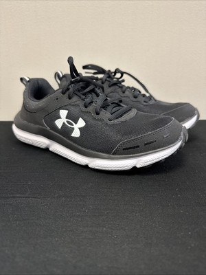 Under Armour Charged Assert 10 Shoes Womens 8 Medium B Black White 3026179-001