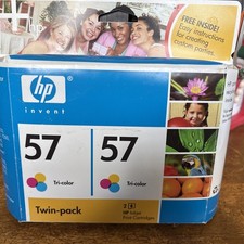 HP Invent Ink Cartridge 57 Tri-color Inkjet Print Twin-pack Expired