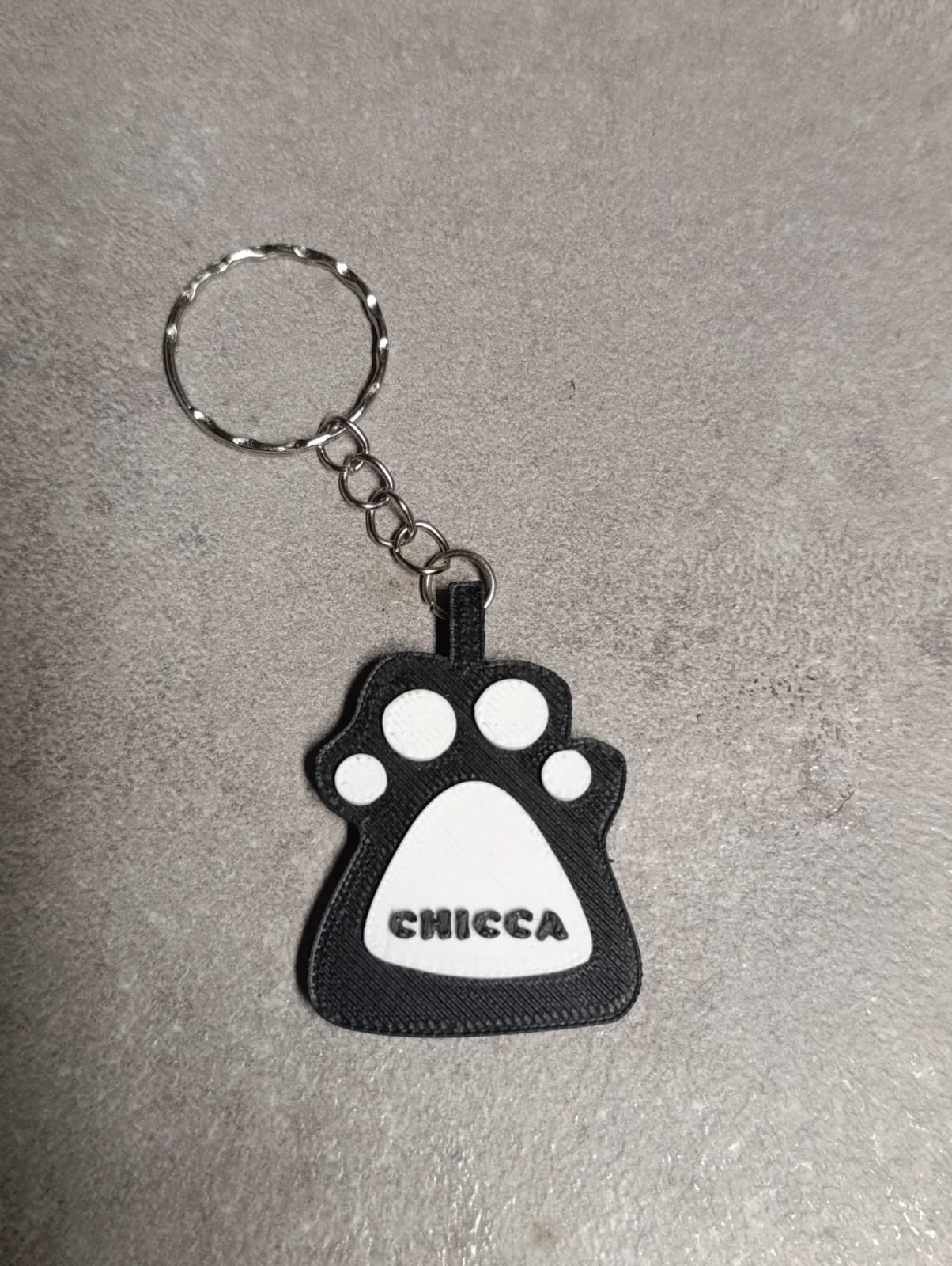Portachiave Personalizzato con Nome dell'Animale | Osso Cane o Zampetta Gatto foto 2