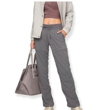 Women's Lululemon gray striped Dance Studio Mid-Rise full length Pants size 6