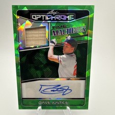 2025 Leaf Optichrome DAVID JUSTICE~ GREEN~ Time Machine AUTO PATCH🔥 1/1 CLEAN🔥