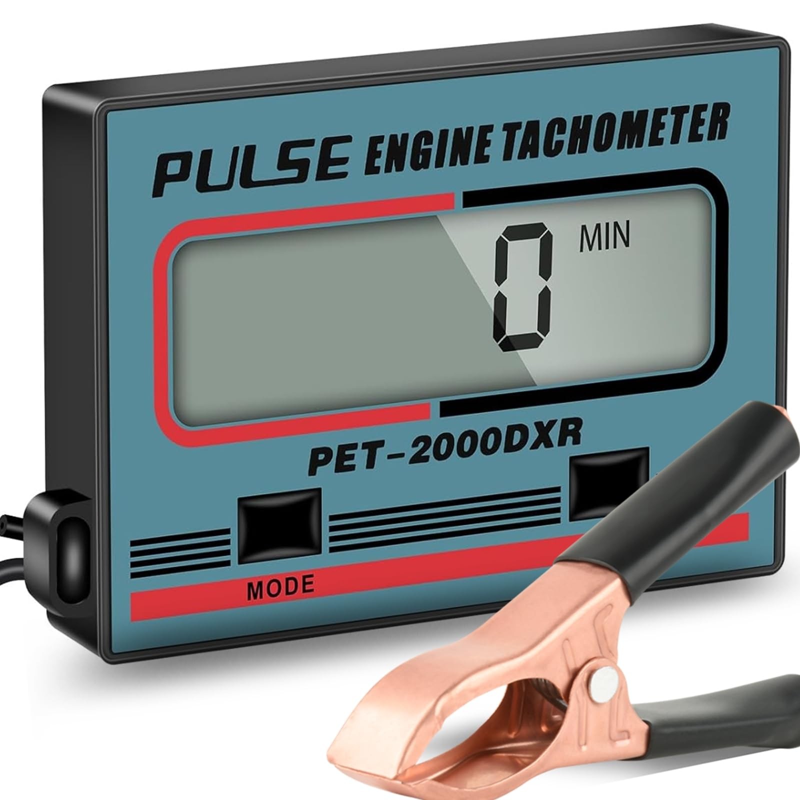 Small Engine Tachometer Digital Chainsaw RPM Gauge Tiny Tach Hour Meter with ...