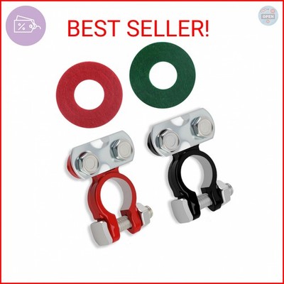 2PCS Car Battery Terminals Connertor,Adjustable Negative & Positive Battery Term