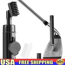 Pro Golf Club Cleaner Brush  Groove Sharpener Water Bottle Portable Tool Black