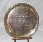 Sterling Silver 417 grams Round engraved Serving Tray platter 10” Vintage scrap