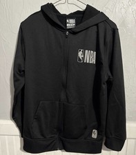 NBA Sweatshirt Youth XL Black Long Sleeve Hooded Full Zip Hoodie