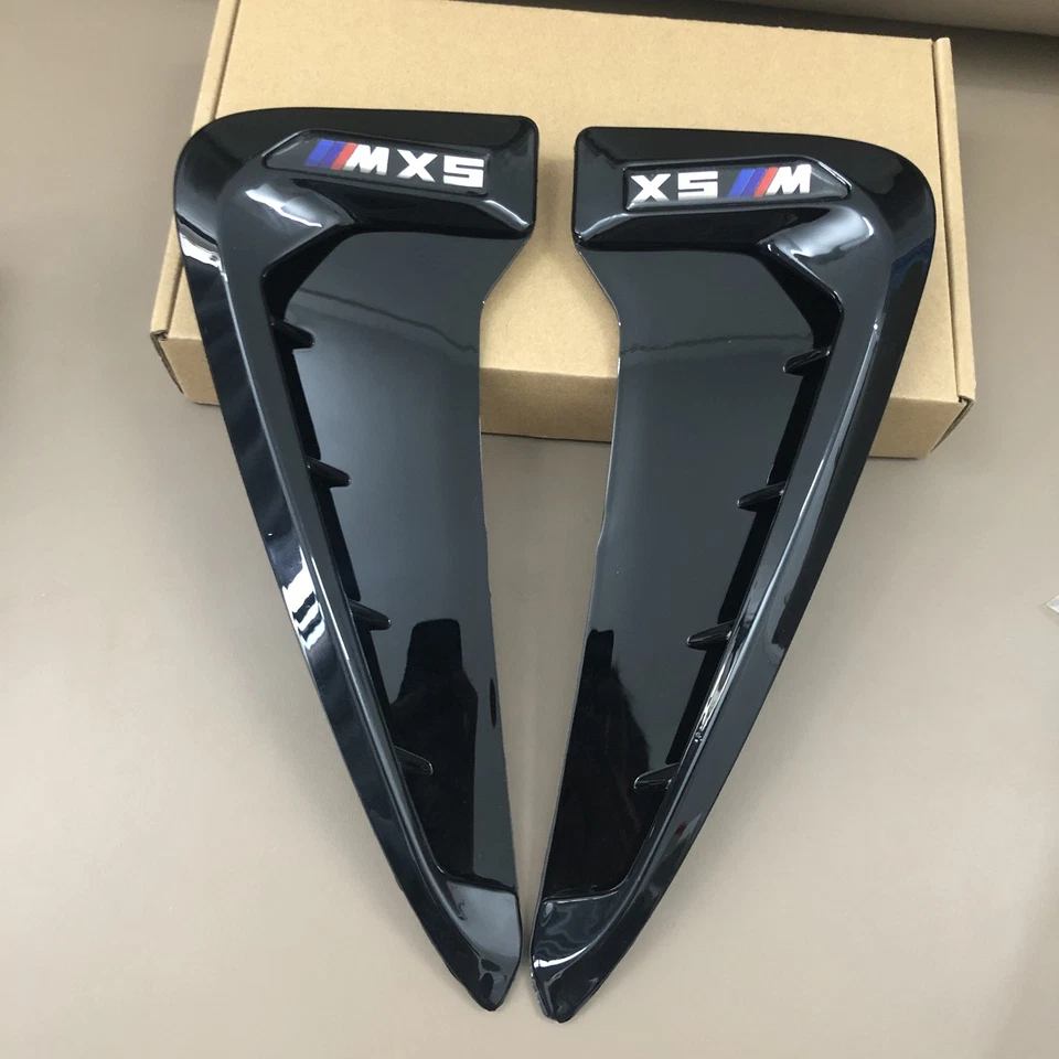 For BMW F15 X5 F85 SUV 2014-2018 X5M Glossy Black Side Fender Vent Cover Trim - Image 2 of 4