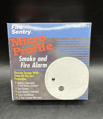 Fire Sentry By Kiddie 0914-Micro Profile Discreet Design Smoke and Fire Alarm