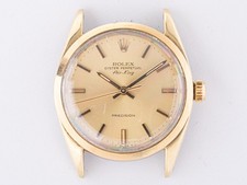 Vintage Rolex RARE Ref. 5520 Air King 14k Gold Plated Head w/Papers dated 1983