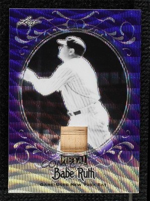 2019 Leaf Collection Game-Used Bat Purple Wave 3/5 Babe Ruth #SB-46 HOF 0rm6