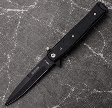 8.5" TAC FORCE STILETTO SPRING OPEN ASSISTED TACTICAL FOLDING POCKET KNIFE G10