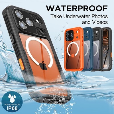 Waterproof Case For iPhone 17 Pro Max/17 Pro MagSafe Shockproof Full Body Cover