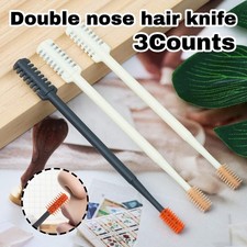 3 Counts 360 Rotating Nose Trimmer for Women  Men, 2-in-1 Nasal Cutter, New Dou